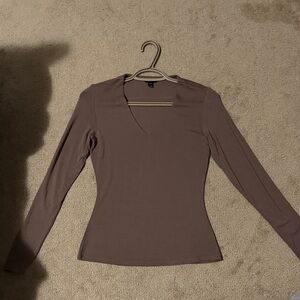 RW&CO. Taupe Long Sleeve Women's Top